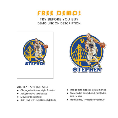 Stephen Curry Themed Personalized Cake Toppers for Basketball Fans - Perfect for Birthday Parties