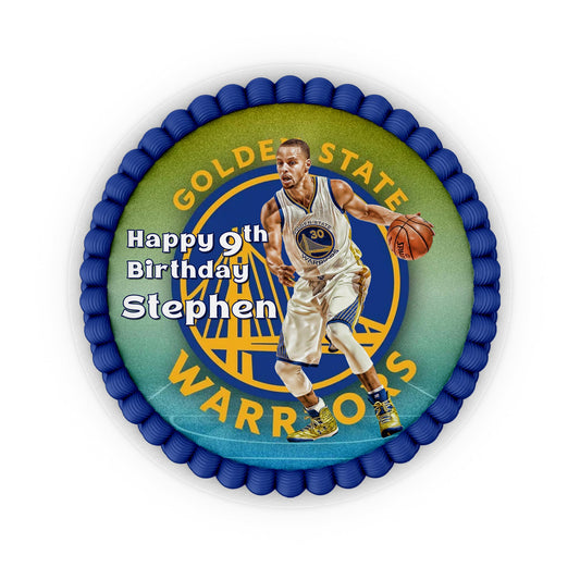 Edible icing cake images with Stephen Curry design