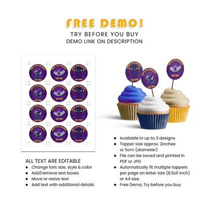 Melbourne Storm Personalized Cupcakes Toppers Digital Download