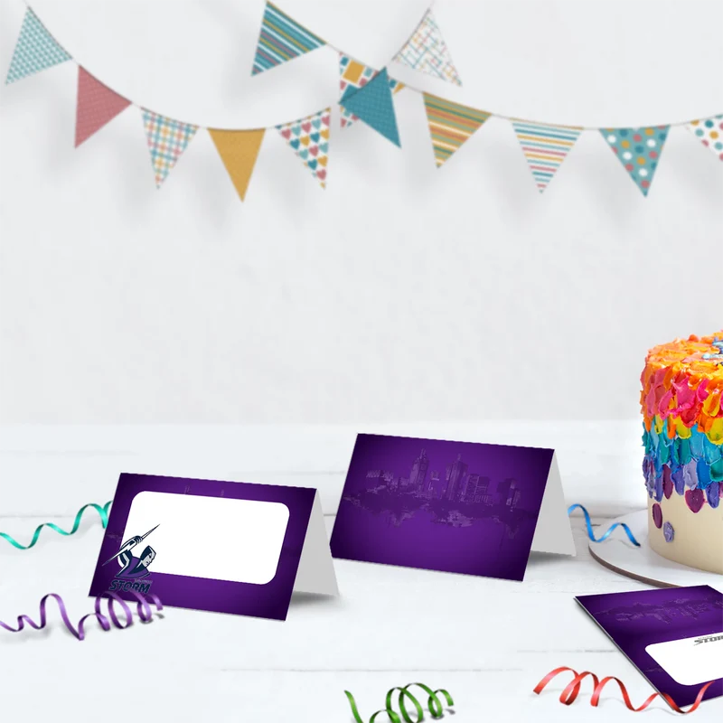 NRL Storm Birthday Decorations, NRL Rugby Party Supplies, Melbourne Storm Themed, Rugby Storm Digital Template, Editable Melbourne Storm Image SVG PNG