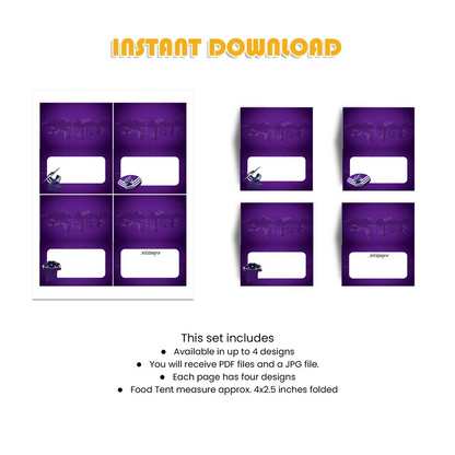 Melbourne Storm Food Cards Printable Digital Download