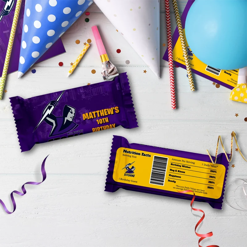 NRL Storm Birthday Decorations, NRL Rugby Party Supplies, Melbourne Storm Themed, Rugby Storm Digital Template, Editable Melbourne Storm Image SVG PNG