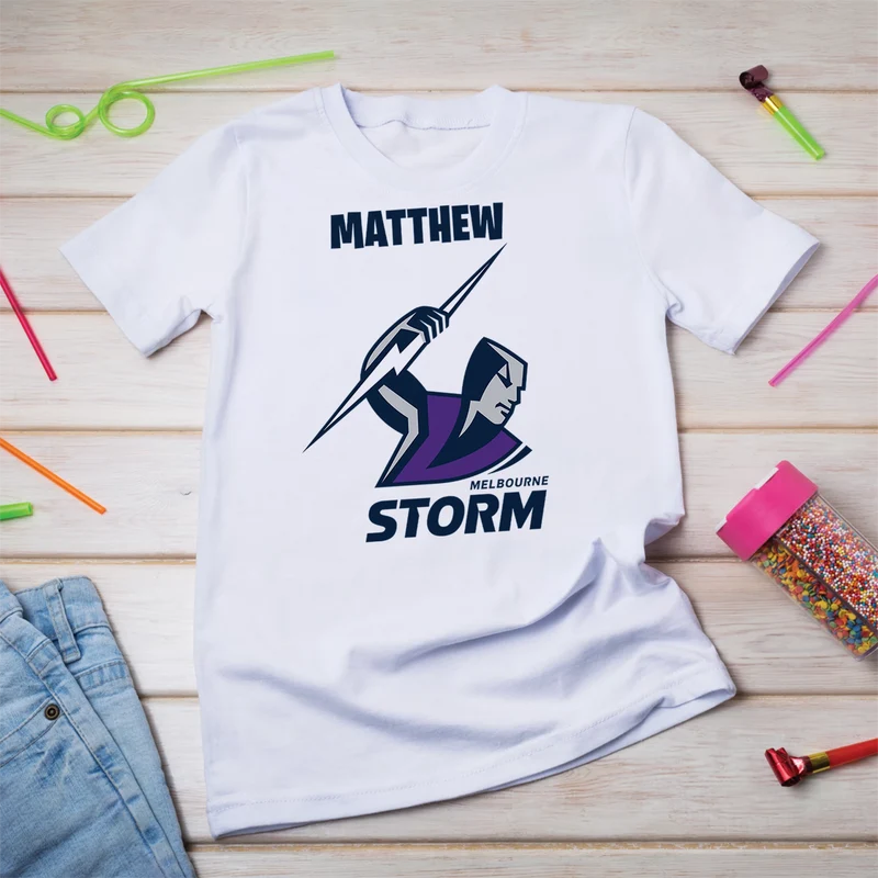 NRL Storm Birthday Decorations, NRL Rugby Party Supplies, Melbourne Storm Themed, Rugby Storm Digital Template, Editable Melbourne Storm Image SVG PNG
