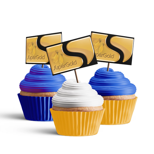 Super Gold Card edible cake image.