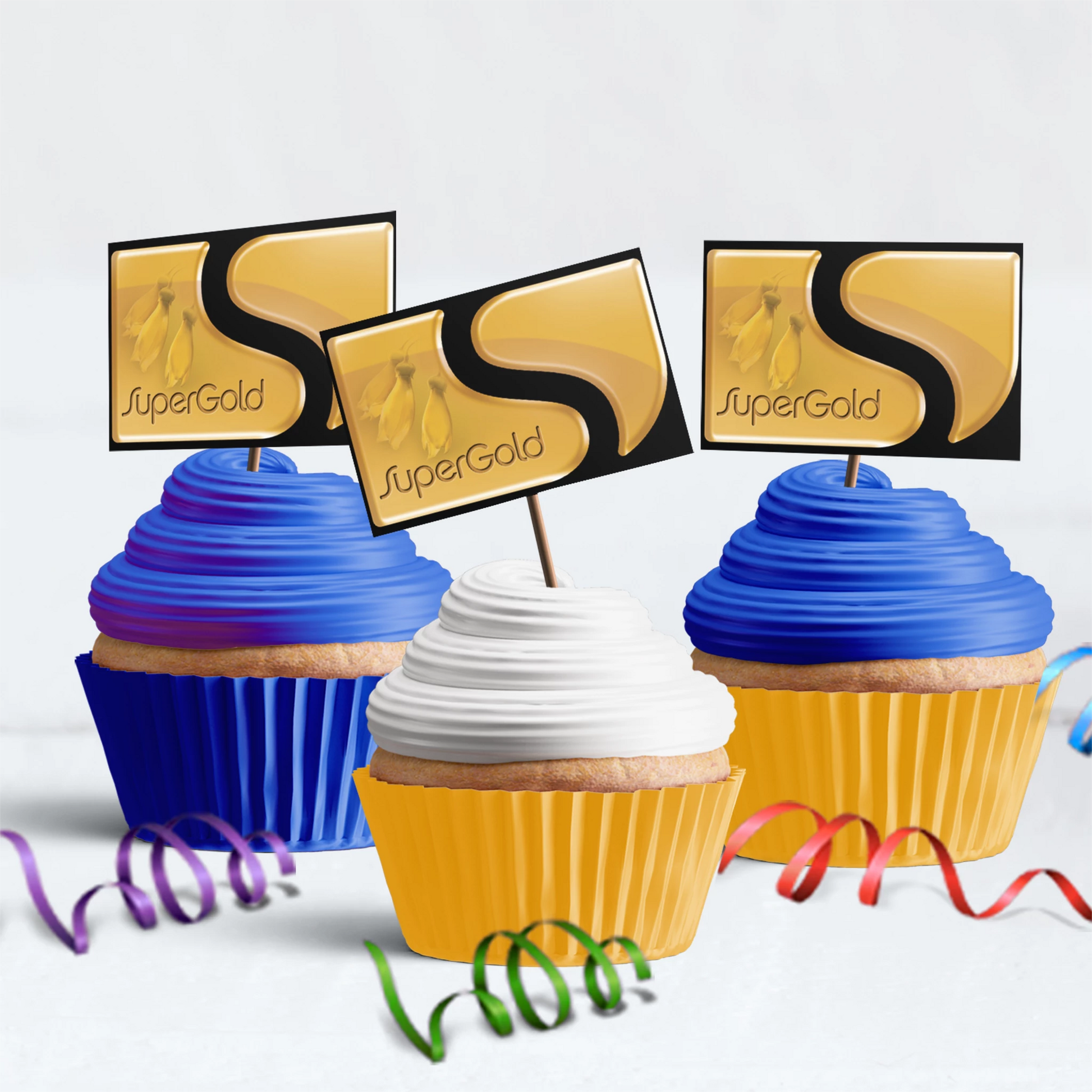 Super Gold Card edible cake image.