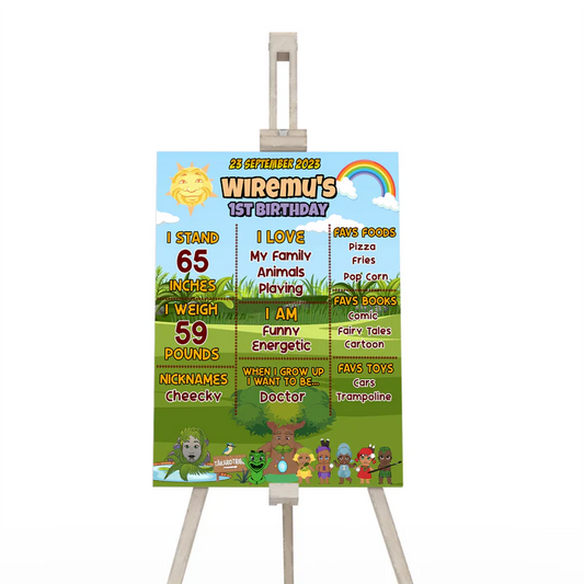 Takaro Tribe milestone poster with colorful graphics and custom text