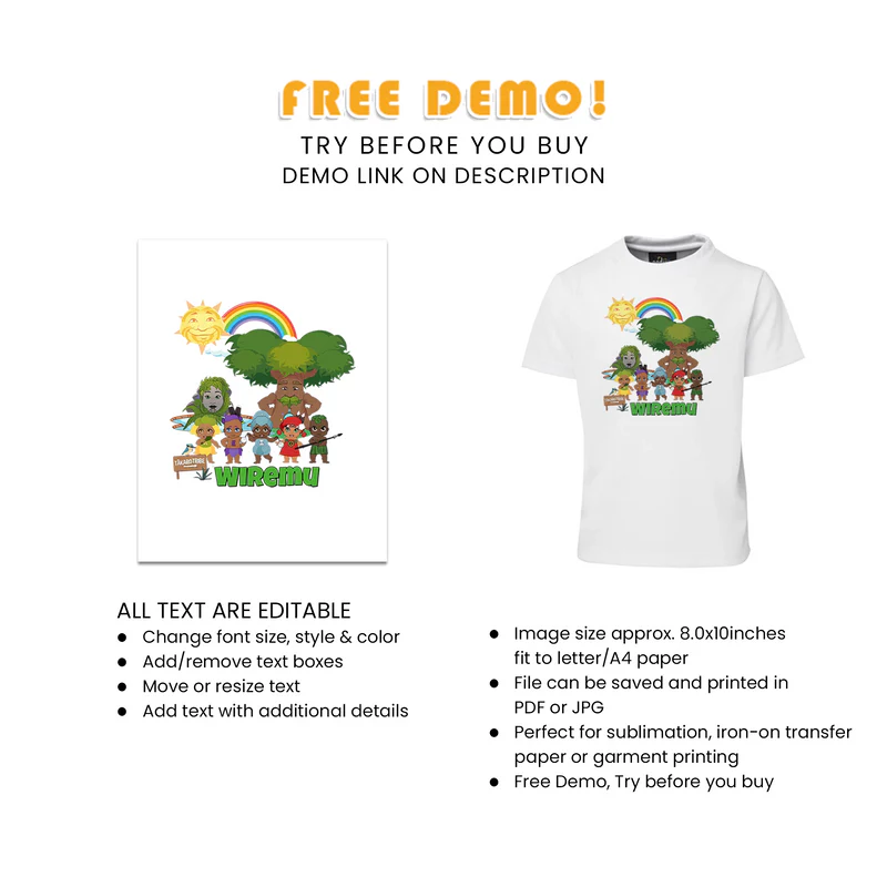 Takaro Tribe Sublimation T-Shirt Personalized Kids Birthday Shirt