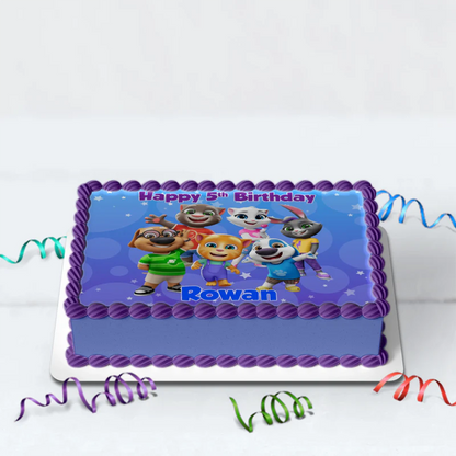 Talking Tom Birthday Decorations, Kids Series Party Supplies, Talking Tom Themed, Talking Tom Digital Template, Editable Talking Tom Image SVG PNG