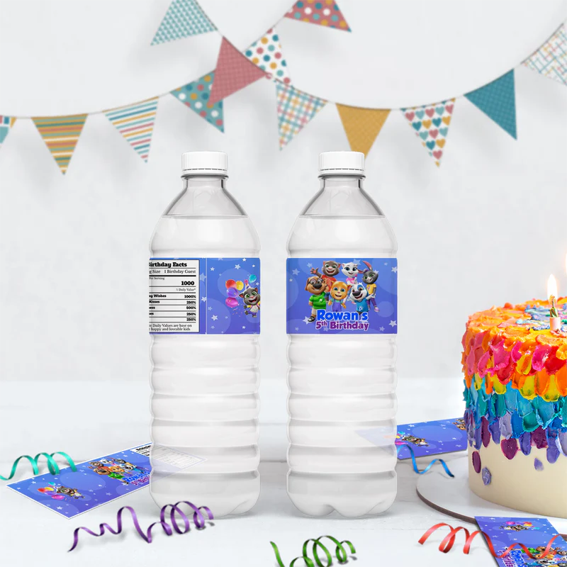 Talking Tom Birthday Decorations, Kids Series Party Supplies, Talking Tom Themed, Talking Tom Digital Template, Editable Talking Tom Image SVG PNG
