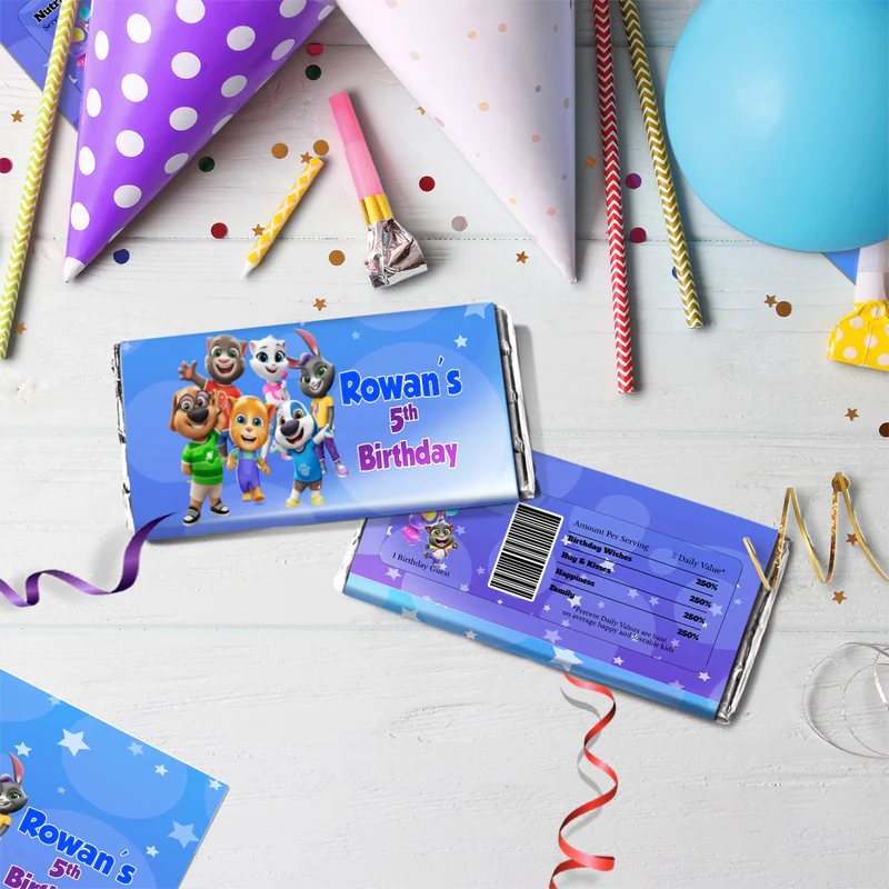 Talking Tom Birthday Decorations, Kids Series Party Supplies, Talking Tom Themed, Talking Tom Digital Template, Editable Talking Tom Image SVG PNG