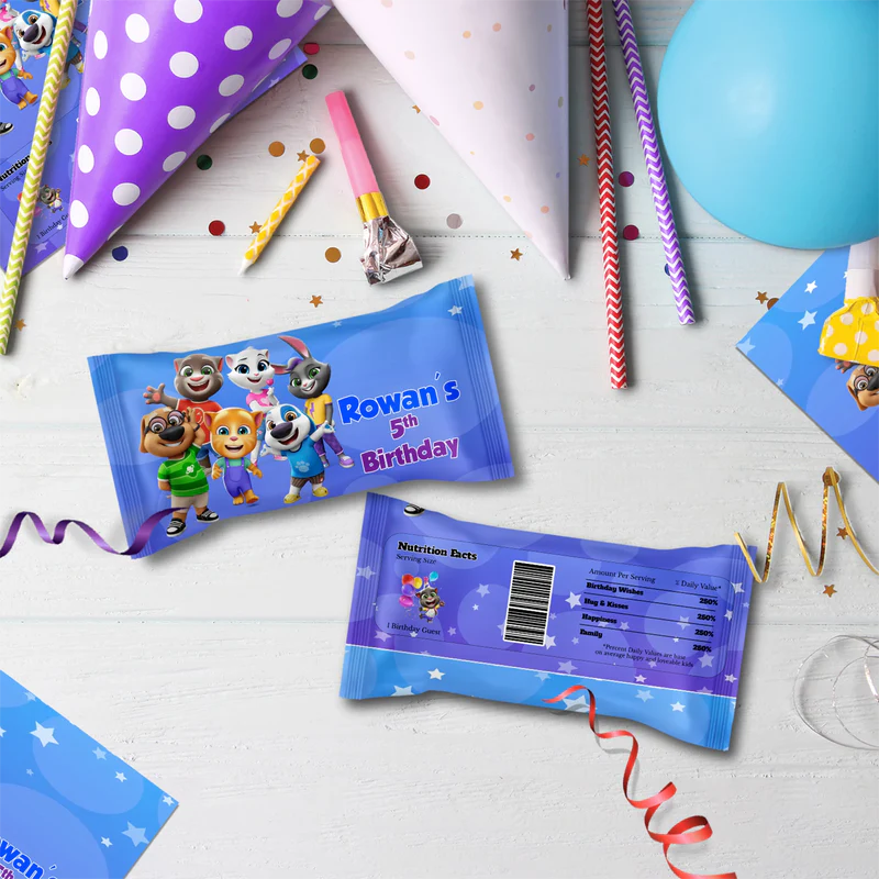 Talking Tom Birthday Decorations, Kids Series Party Supplies, Talking Tom Themed, Talking Tom Digital Template, Editable Talking Tom Image SVG PNG