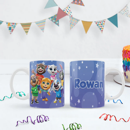 Talking Tom Birthday Decorations, Kids Series Party Supplies, Talking Tom Themed, Talking Tom Digital Template, Editable Talking Tom Image SVG PNG