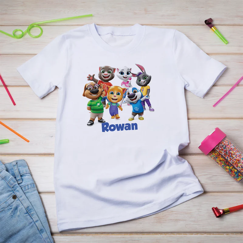 Talking Tom Birthday Decorations, Kids Series Party Supplies, Talking Tom Themed, Talking Tom Digital Template, Editable Talking Tom Image SVG PNG