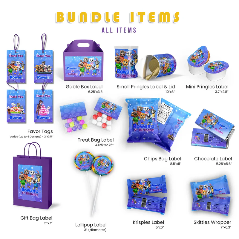 Talking Tom Birthday Decorations, Kids Series Party Supplies, Talking Tom Themed, Talking Tom Digital Template, Editable Talking Tom Image SVG PNG