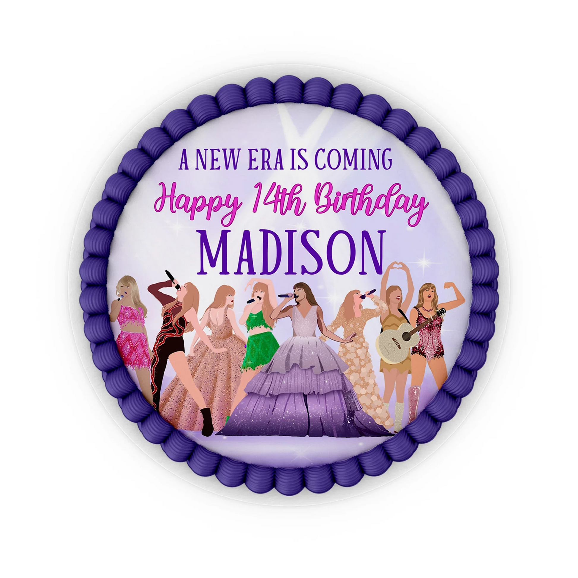 Taylor Swift Personalized Edible Icing Cake Images for themed cake designs