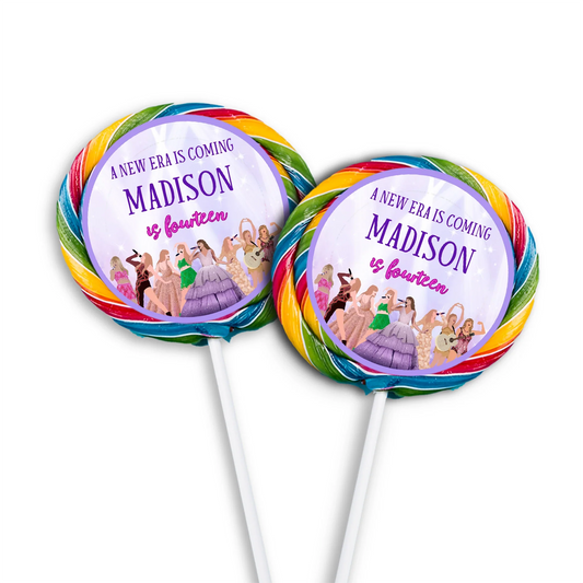 Taylor Swift Lollipop Label with unique designs for candy favors