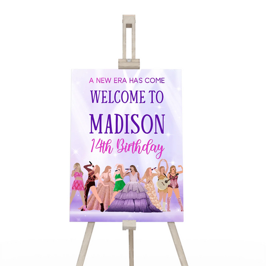 Taylor Swift Welcome Sign with stylish designs for party entrances