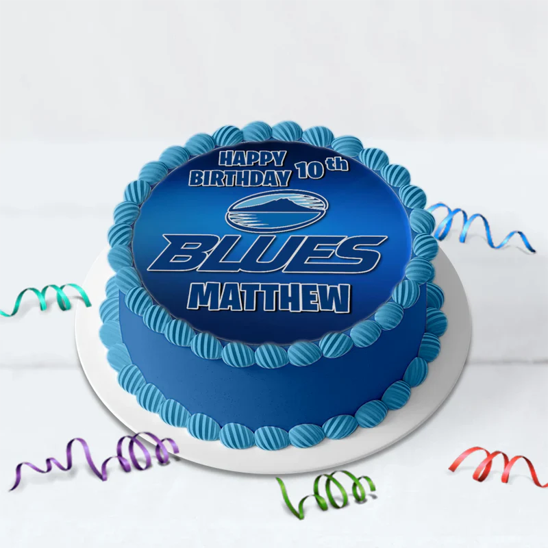 The Blues Birthday Decorations, Auckland Rugby Party Supplies, Rugby Themed, All Blacks Digital Template, Editable The Blues Rugby Image SVG PNG