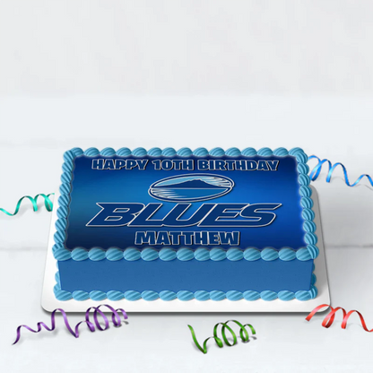 The Blues Birthday Decorations, Auckland Rugby Party Supplies, Rugby Themed, All Blacks Digital Template, Editable The Blues Rugby Image SVG PNG