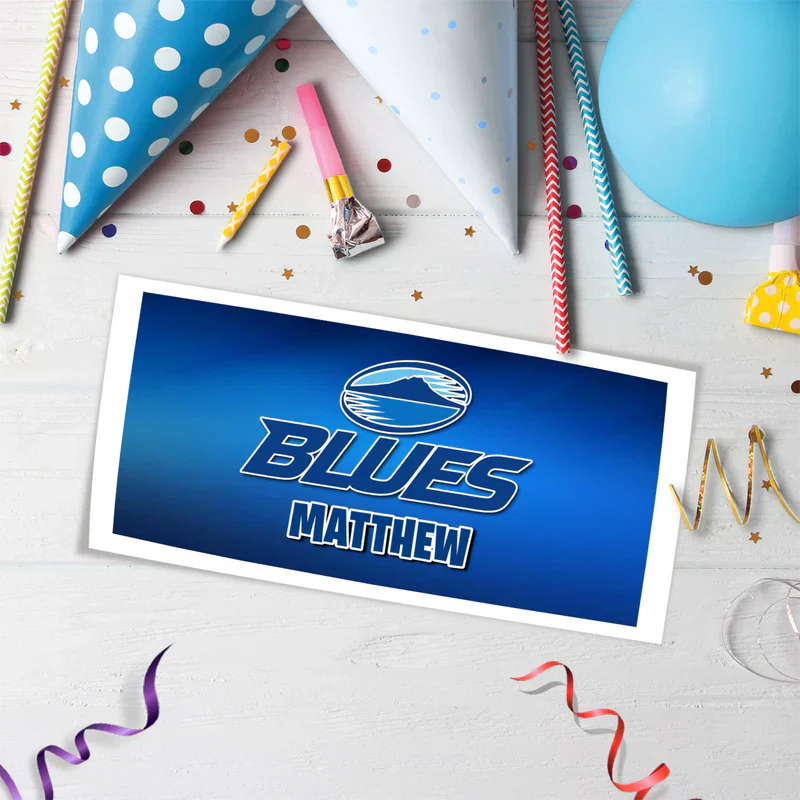 The Blues Birthday Decorations, Auckland Rugby Party Supplies, Rugby Themed, All Blacks Digital Template, Editable The Blues Rugby Image SVG PNG