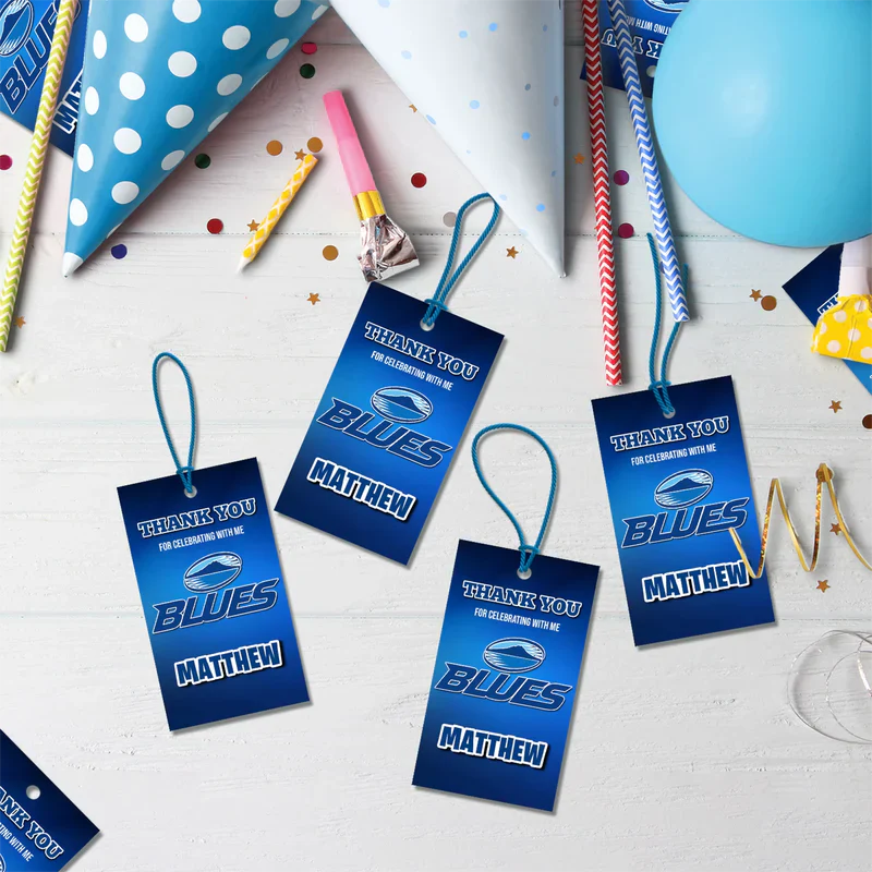 The Blues Birthday Decorations, Auckland Rugby Party Supplies, Rugby Themed, All Blacks Digital Template, Editable The Blues Rugby Image SVG PNG