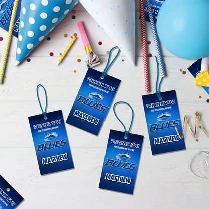 The Blues Birthday Decorations, Auckland Rugby Party Supplies, Rugby Themed, All Blacks Digital Template, Editable The Blues Rugby Image SVG PNG