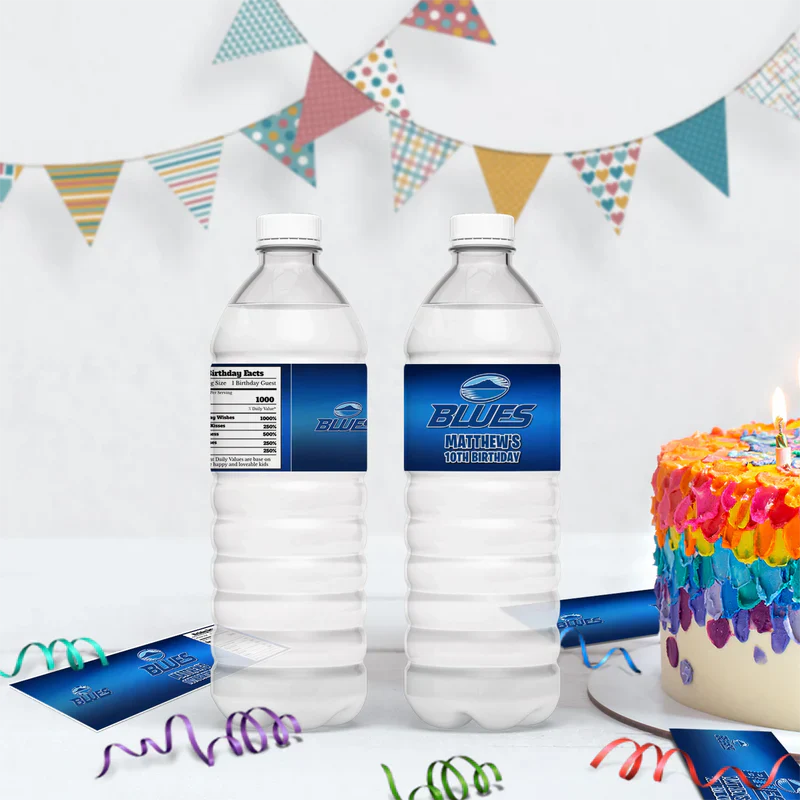 The Blues Birthday Decorations, Auckland Rugby Party Supplies, Rugby Themed, All Blacks Digital Template, Editable The Blues Rugby Image SVG PNG