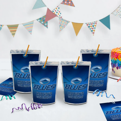 The Blues Birthday Decorations, Auckland Rugby Party Supplies, Rugby Themed, All Blacks Digital Template, Editable The Blues Rugby Image SVG PNG