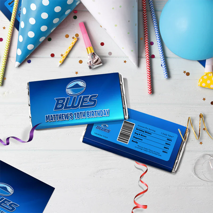 The Blues Birthday Decorations, Auckland Rugby Party Supplies, Rugby Themed, All Blacks Digital Template, Editable The Blues Rugby Image SVG PNG