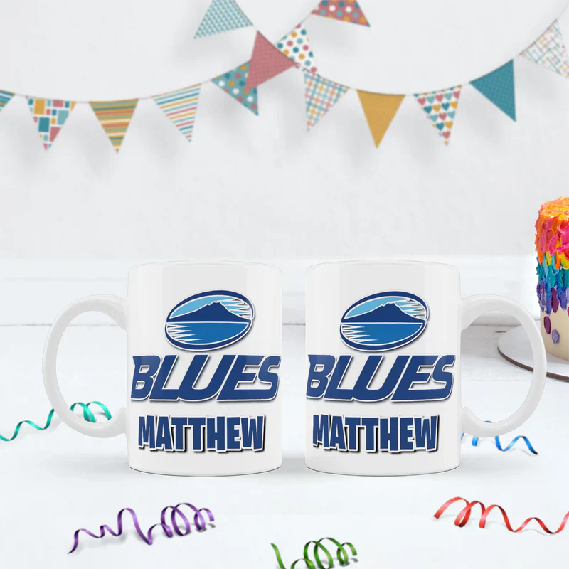 The Blues Birthday Decorations, Auckland Rugby Party Supplies, Rugby Themed, All Blacks Digital Template, Editable The Blues Rugby Image SVG PNG