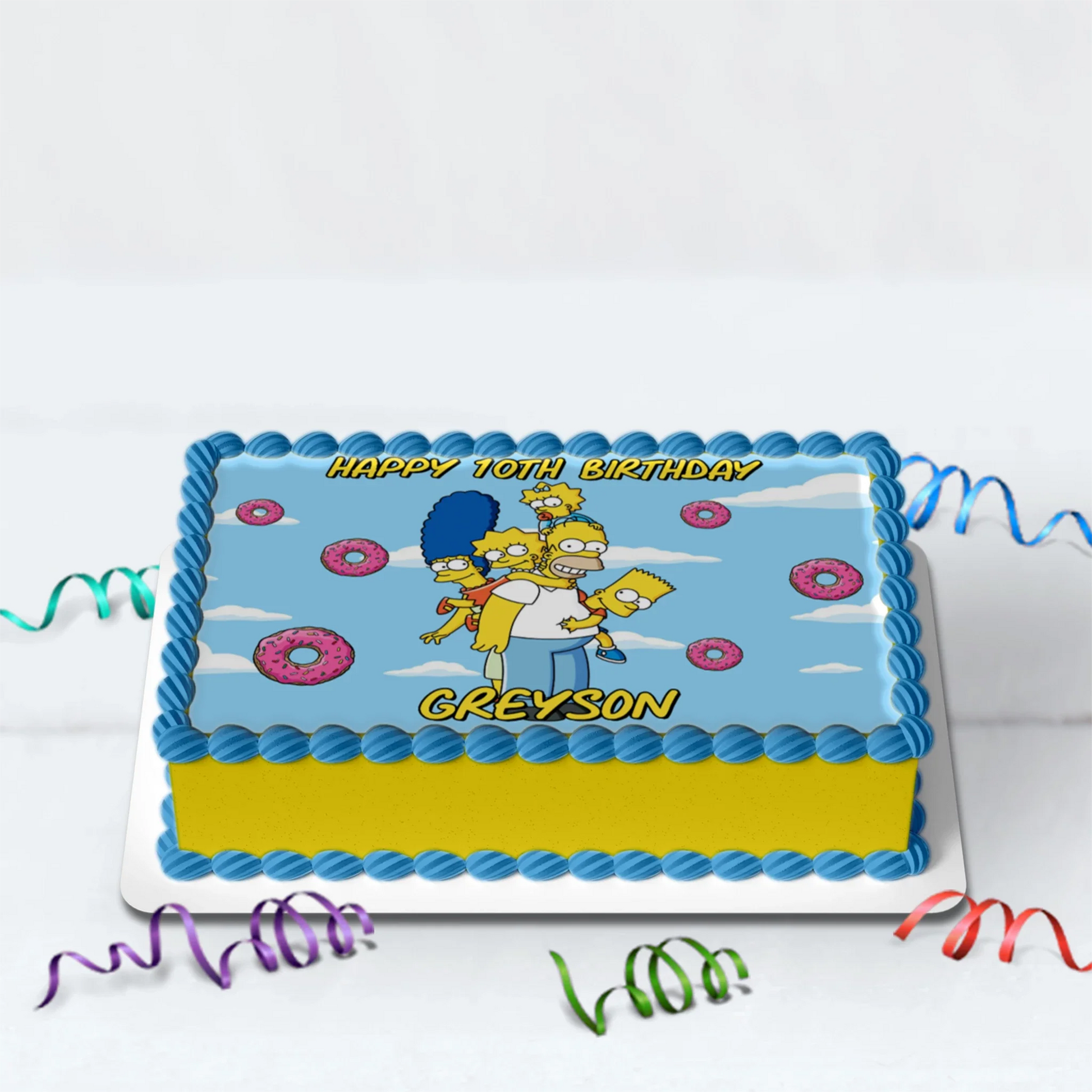 The Simpsons Birthday Decorations, Bart Simpson Party Supplies, Homer Simpson Themed, Simpson family Digital Template, Editable The Simpsons Image SVG PNG