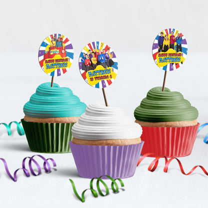 The Wiggles Birthday Decorations, Music for Kids Party Supplies, The Wiggles Themed, Nursery Rhymes Digital Template, Editable The Wiggles Image SVG PNG