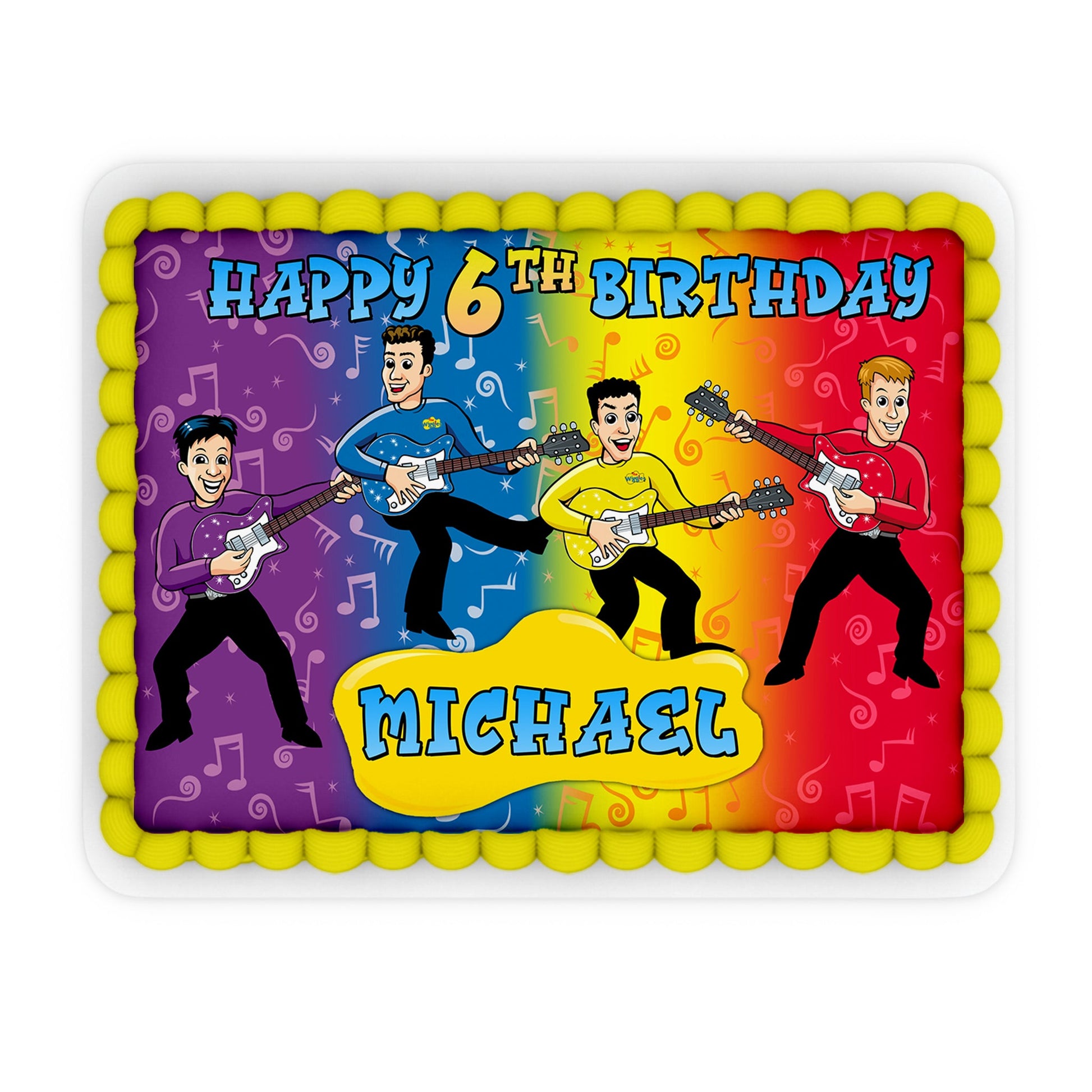 The Wiggles Personalized Edible Sheet Cake Images - Custom edible sheet cake images with The Wiggles