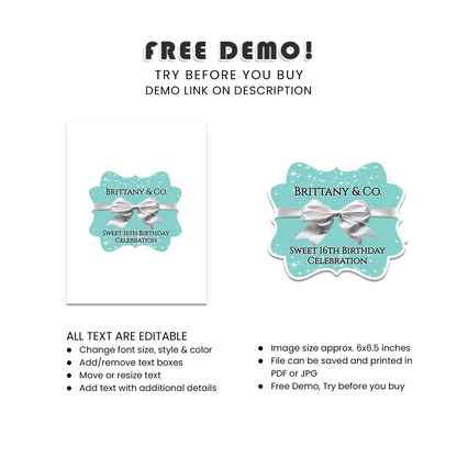 Tiffany & CO Inspired Personalized Cake Toppers Custom Luxury Decor