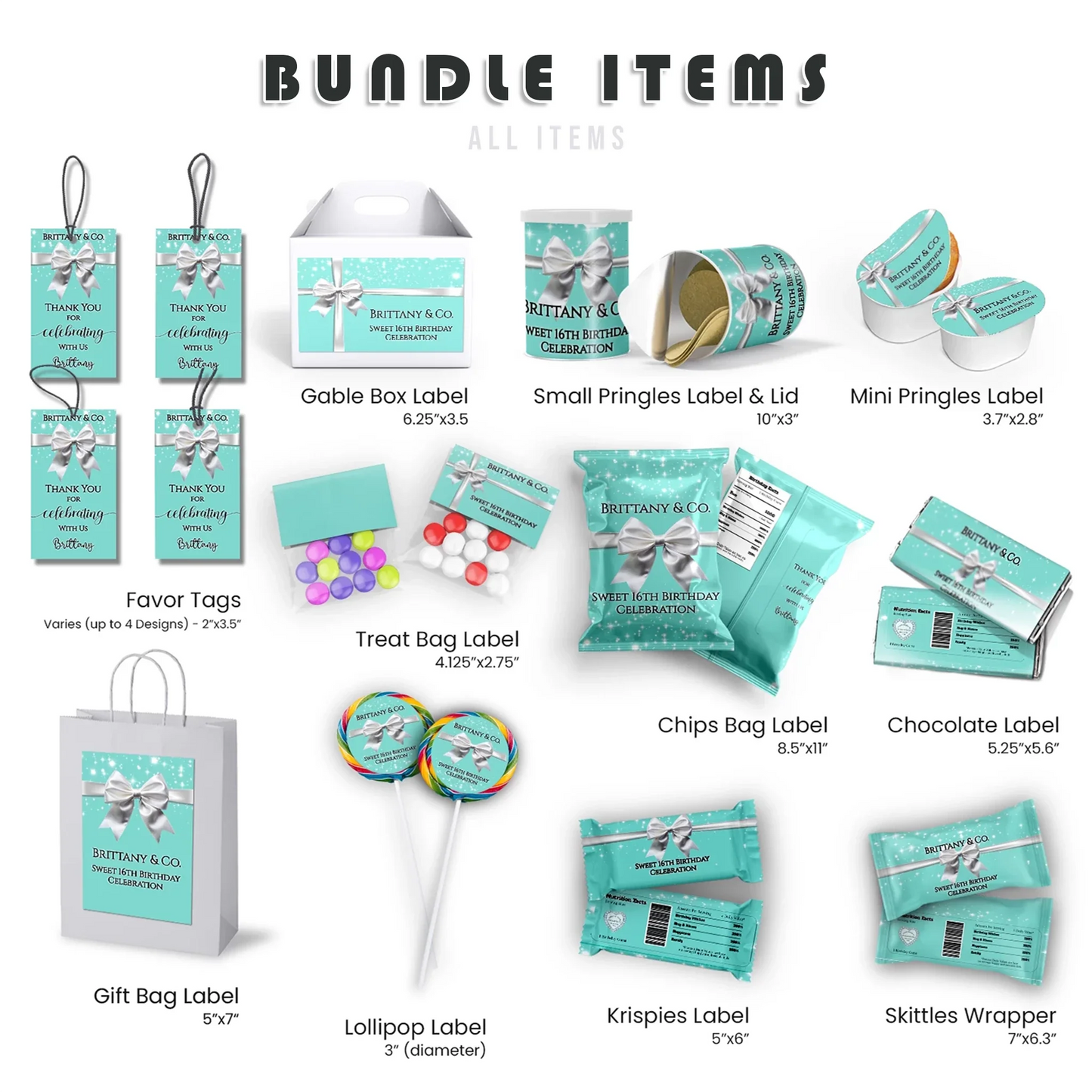 Luxury Items Birthday Decorations, Tiffany & CO Party Supplies, Tiffany n CO Themed, Tiffany&CO Digital Template, Editable Tiffany & CO inspired Image SVG PNG