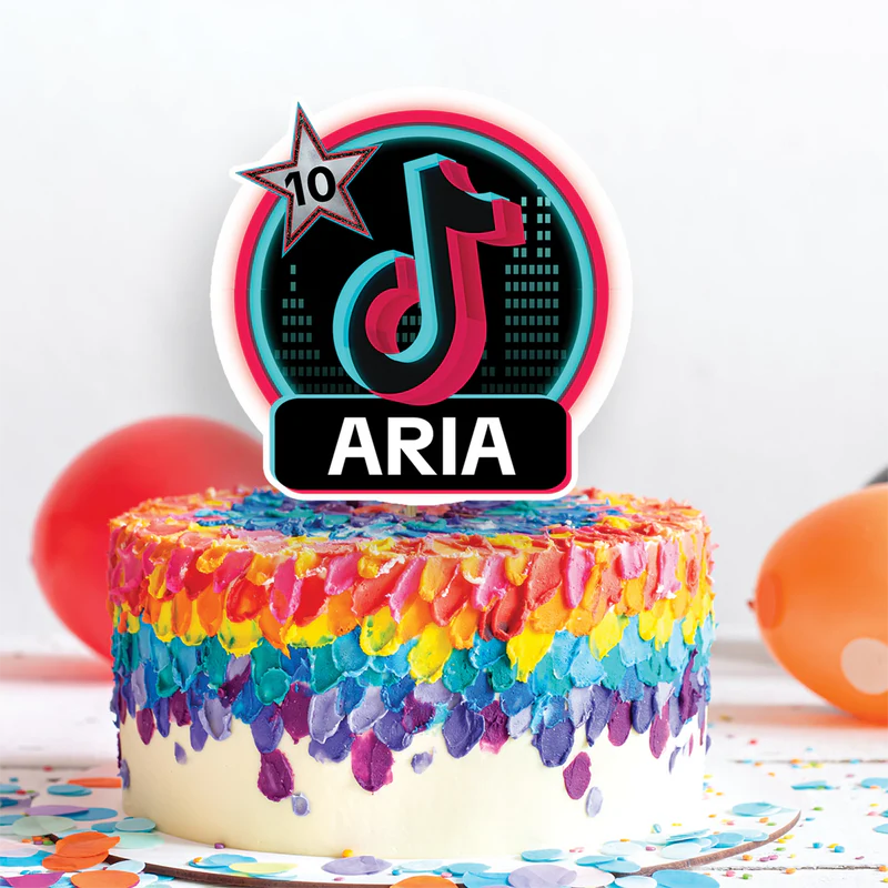 Tiktok Birthday Decorations, Tik tok Party Supplies, tiktok live Themed, tiktok Digital Template, Editable Tiktok Image SVG PNG