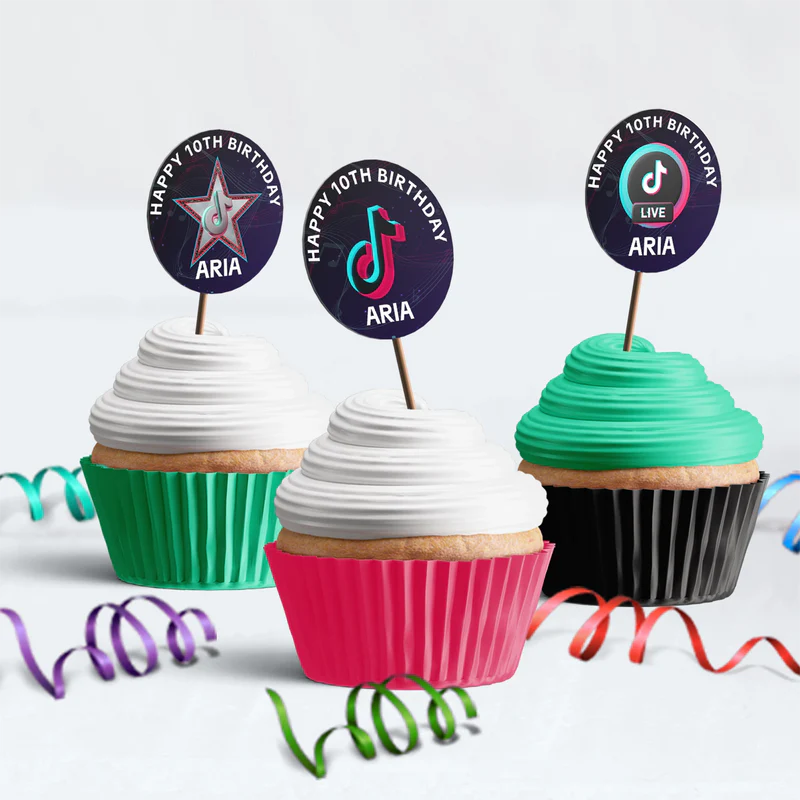 Tiktok Birthday Decorations, Tik tok Party Supplies, tiktok live Themed, tiktok Digital Template, Editable Tiktok Image SVG PNG