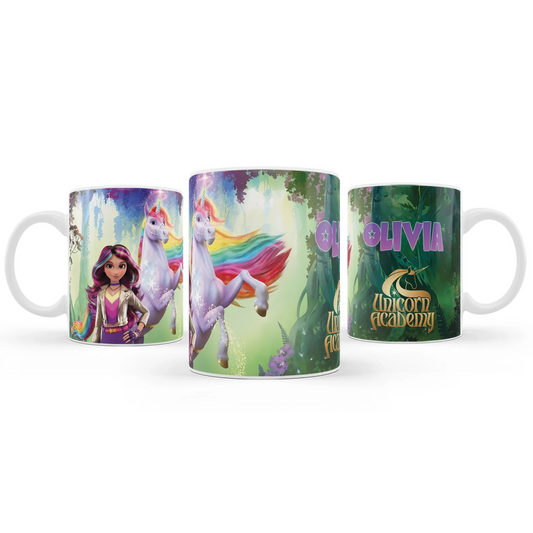 Unicorn Academy Sublimation Mug - Custom sublimation mug featuring Unicorn Academy design