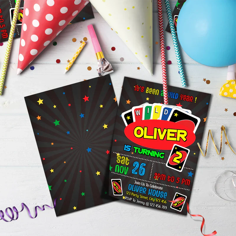 Uno Birthday Decorations, 1st Birthday Party Supplies, Uno Themed, Uno Digital Template, Editable Uno Image SVG PNG