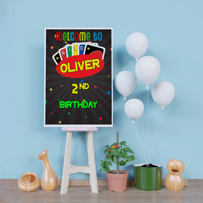Uno Birthday Decorations, 1st Birthday Party Supplies, Uno Themed, Uno Digital Template, Editable Uno Image SVG PNG
