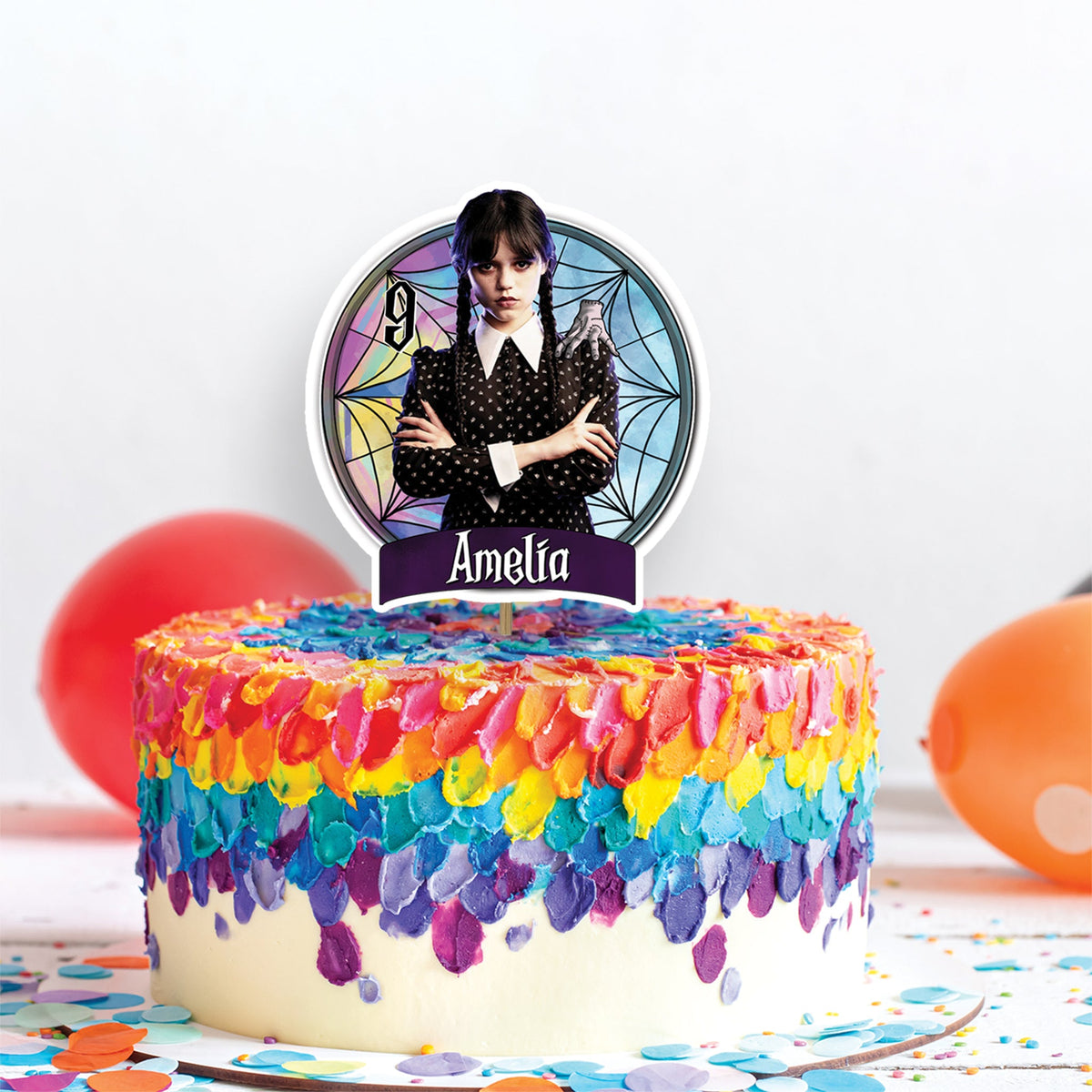 Wednesday Window Topper Custom Cake Toppers for Wednesday Themed Parties and Celebrations ...