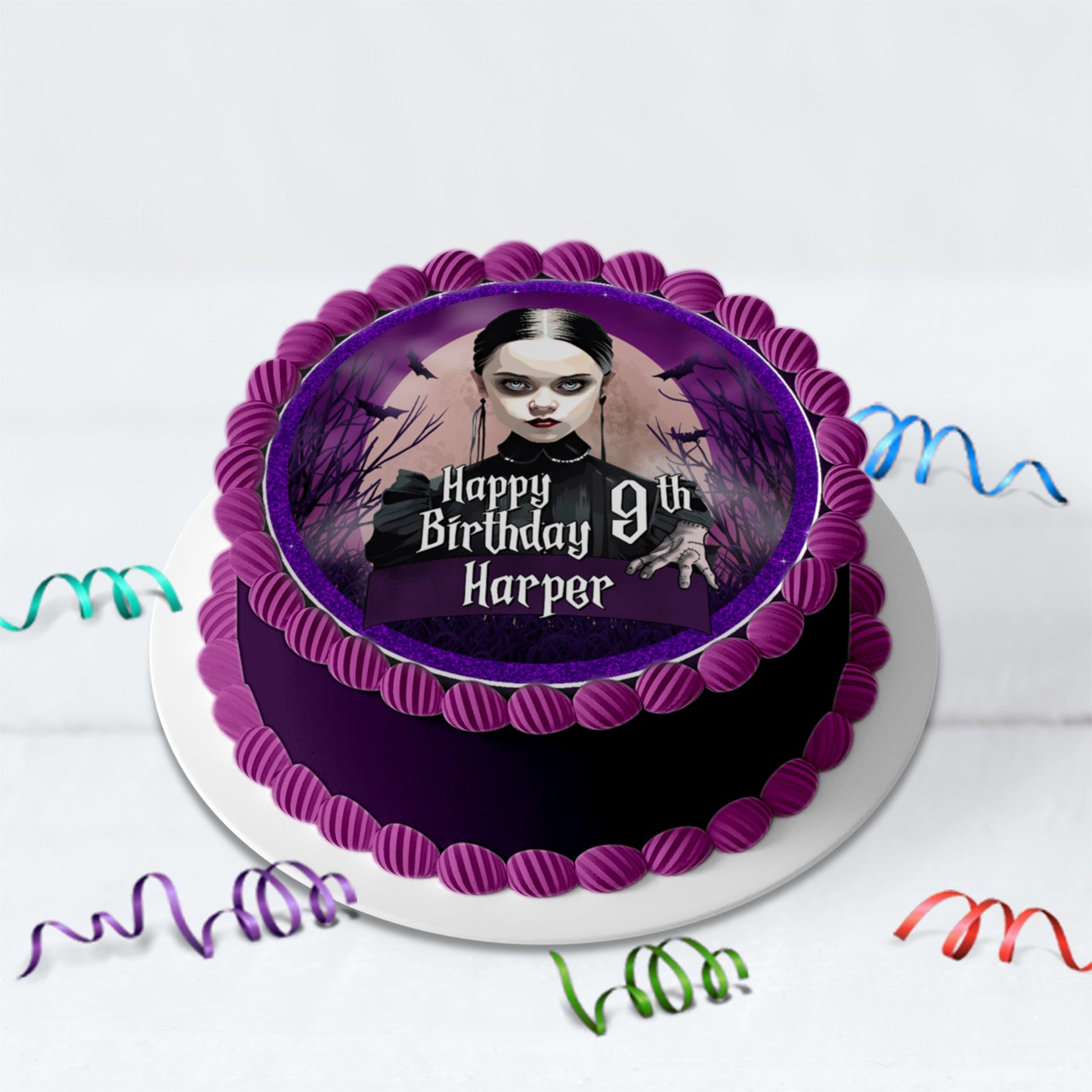 Wednesday Addams Birthday Decorations, Wednesday Netflix Party Supplies, Wednesday Series Themed, Wednesday Digital Template, Editable Wednesday Image SVG PNG