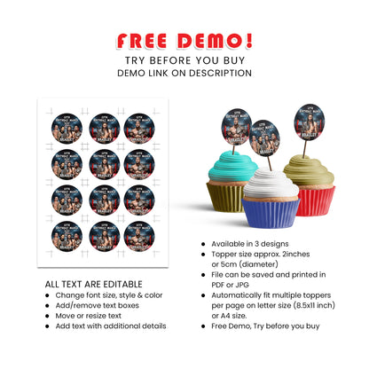 WWE The Bloodline Personalized Cupcakes Toppers - Make Your Cupcakes Stand Out