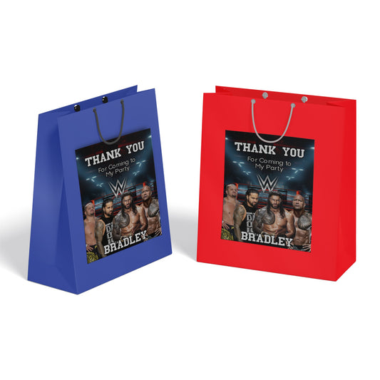 WWE The Bloodline themed goody bag label