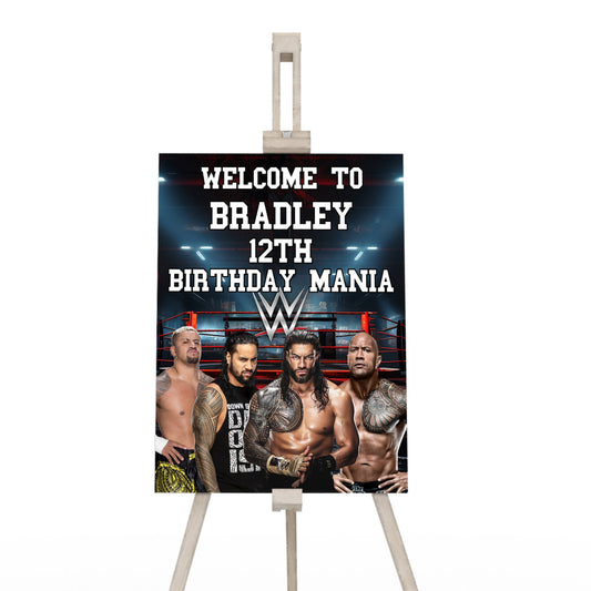 WWE The Bloodline themed welcome sign