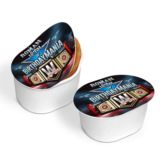 Mini Pringles label featuring WWE superstars