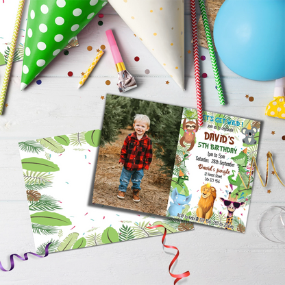 Zoo Party Birthday Decorations, Wild One Birthday Party Supplies, Safary Party Themed, Zoo Birthday Digital Template, Editable Zoo Party Image SVG PNG