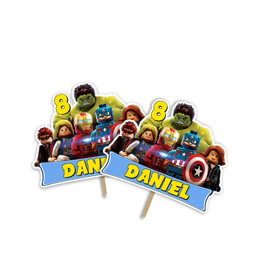 Personalized Cake Toppers with The Avengers theme