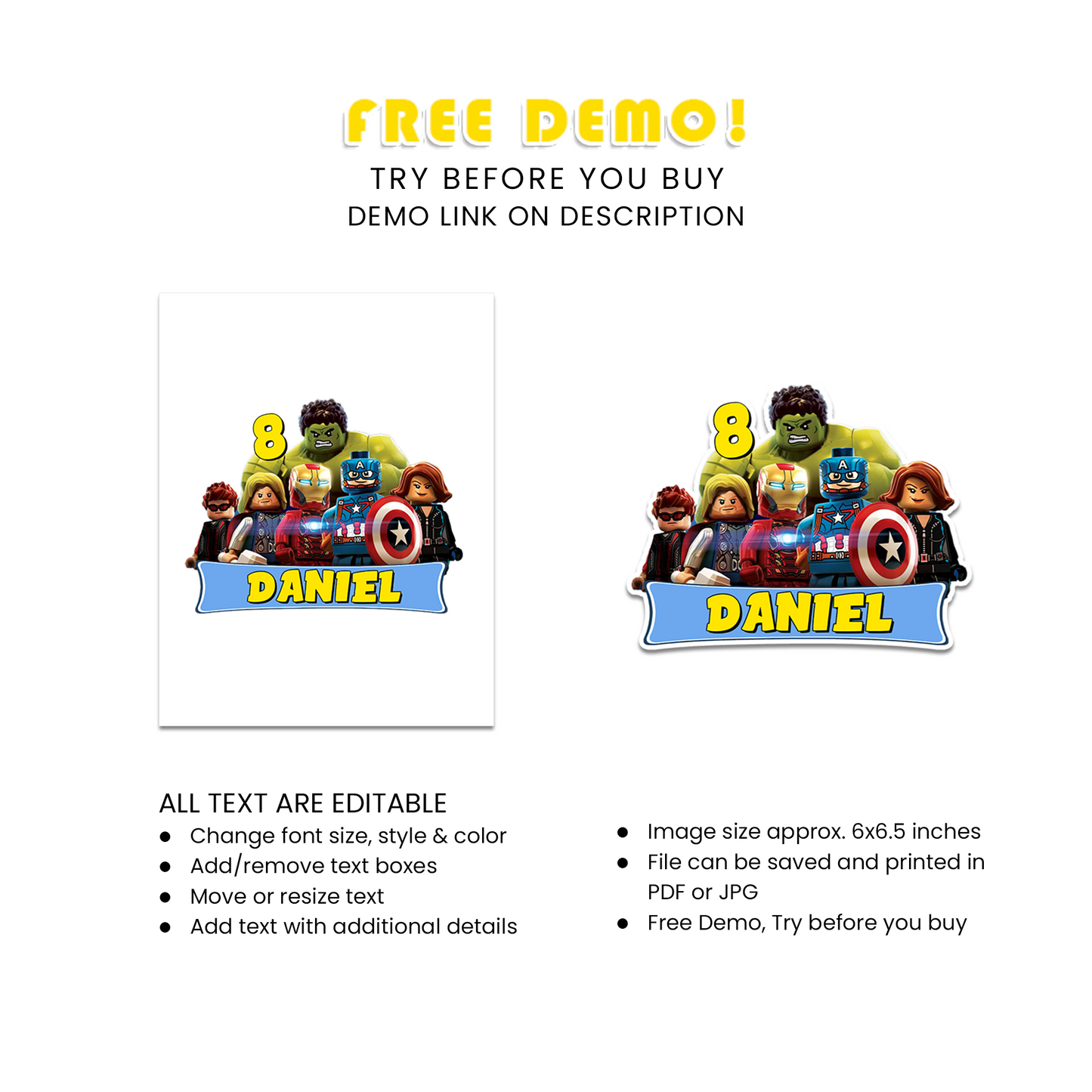 Celebrate with The Avengers: Personalized Cake Toppers for a Memorable Party