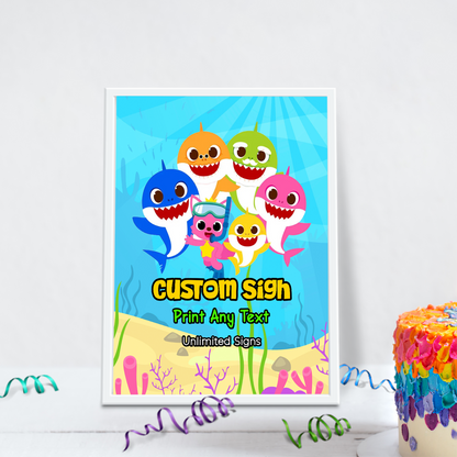Baby Shark Birthday Decorations, BubbleFong Party Supplies, Cub, Pup, and Calf, Pinkfong, Hogi, Jeni, Poki, Rachel, Myan,Coco, and Billi, Baby Shark SVG
